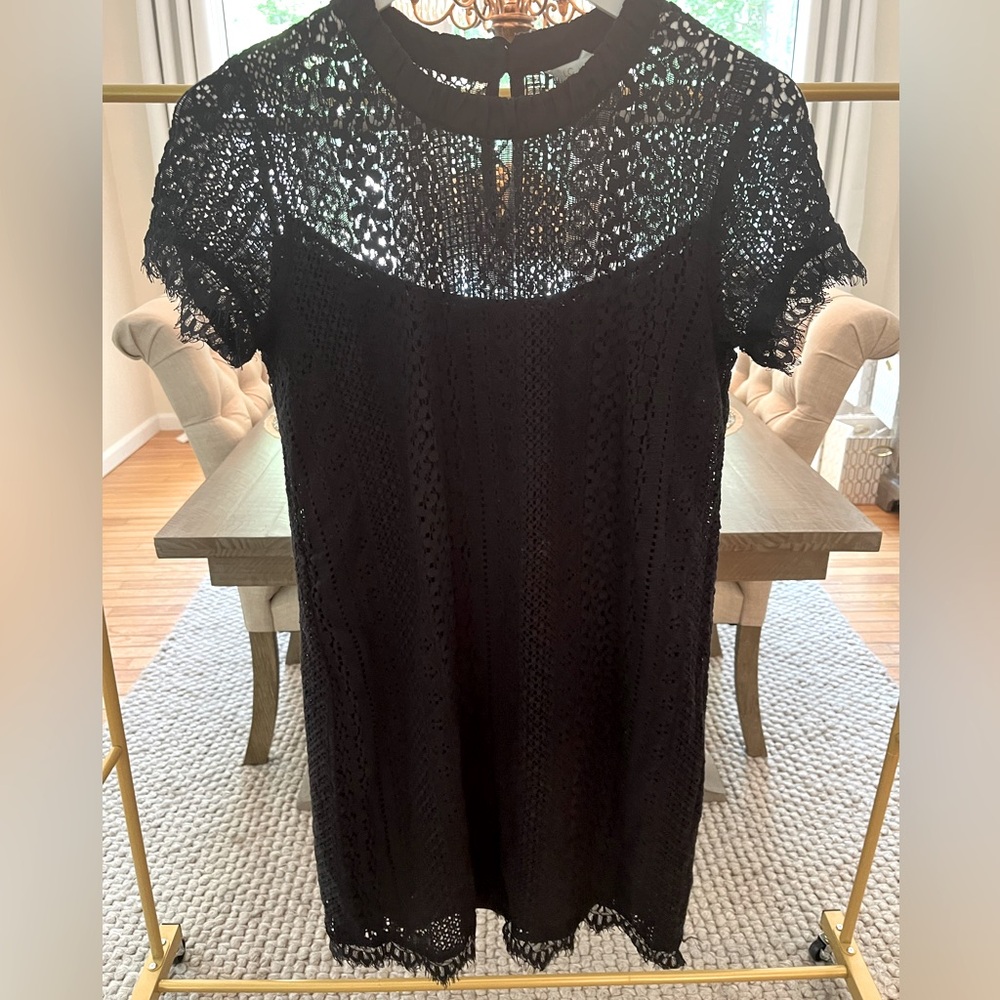 LC Lauren Conrad Black Lace Dress